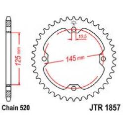 Звездочка задняя JT Sprockets (шаг 520 ) JT JTR1857 